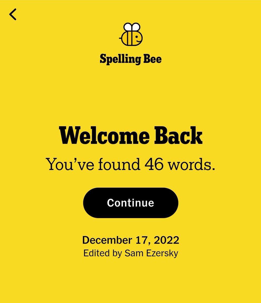 Sat: Defeated by an old fashioned monster🐝! Got 40words before bed then awoke with the C10 in my head, managed 5more with aid of today's hints then ran out of time. Great Sunday brain start #nytsb #spellingbee #hivemind #nytspellingbee