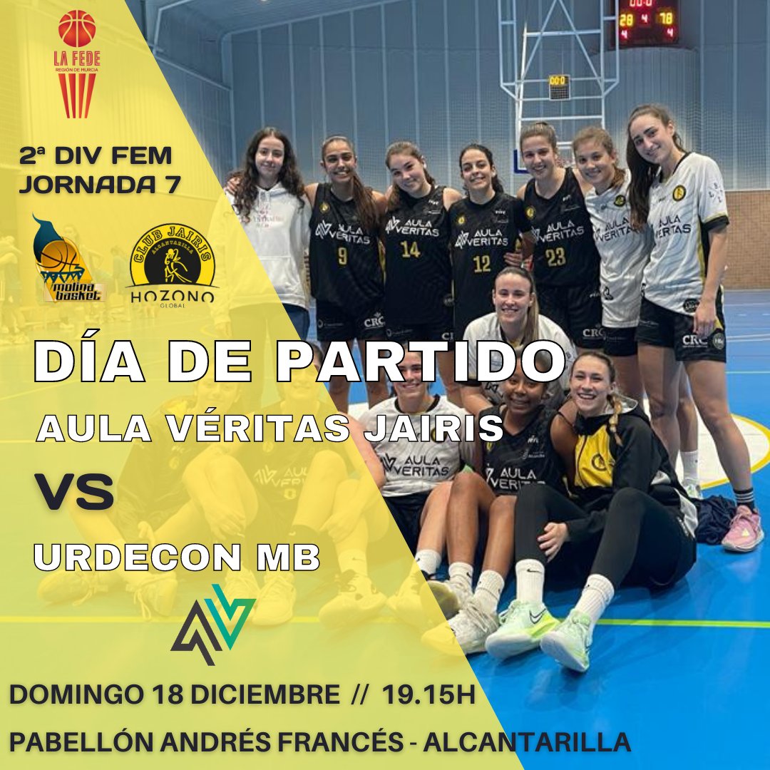CBJairis's tweet photo. 𝗘𝗤𝗨𝗜𝗣𝗢𝗦 𝗦𝗘𝗡𝗜𝗢𝗥

Esta tarde cerrarán el fin de semana nuestros equipos senior masculino de 1ª división, y el @AulaVeritas Jairis de segunda división femenina, que buscarán una nueva victori para seguir liderando la clasificación.

#FamiliaJairis https://t.co/IxFgSaKpE9