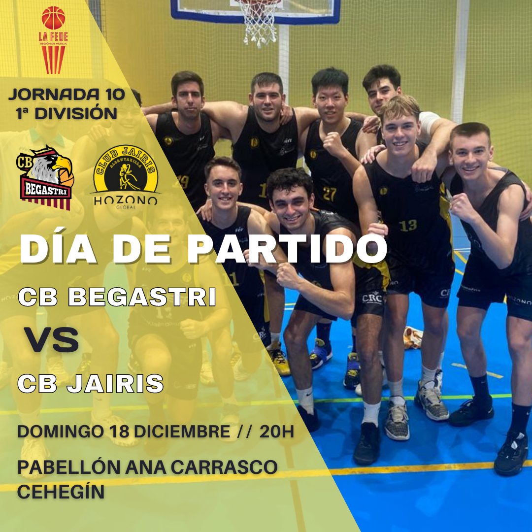 CBJairis's tweet photo. 𝗘𝗤𝗨𝗜𝗣𝗢𝗦 𝗦𝗘𝗡𝗜𝗢𝗥

Esta tarde cerrarán el fin de semana nuestros equipos senior masculino de 1ª división, y el @AulaVeritas Jairis de segunda división femenina, que buscarán una nueva victori para seguir liderando la clasificación.

#FamiliaJairis https://t.co/IxFgSaKpE9
