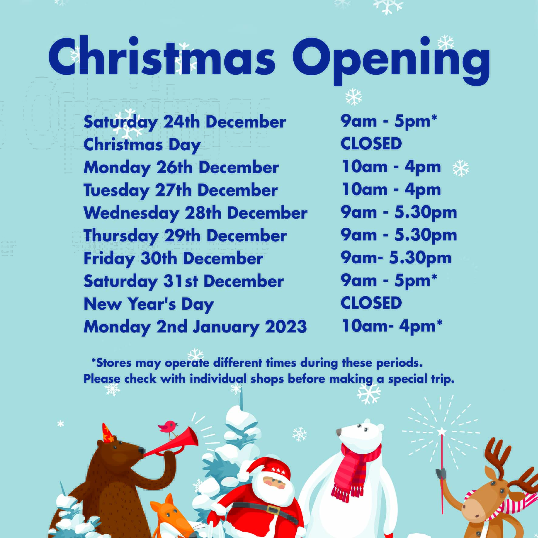 Ashton Arcades on Twitter "Our Christmas and New Year opening hours 🕠