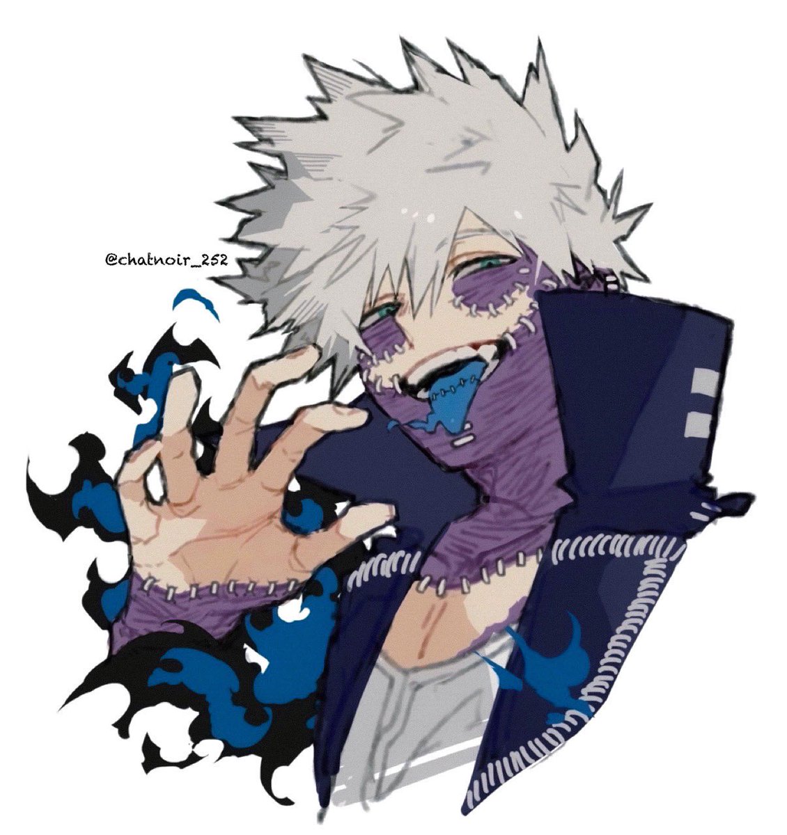 hawks (boku no hero academia) male focus 1boy solo blonde hair facial hair fur trim twitter username  illustration images