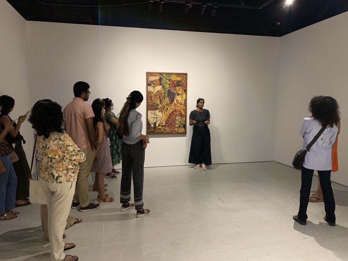 orlandoedw's tweet photo. Fascinating guided tour of @mmcasrilanka by chief curator #sharmini pereira today.
Encounters features works by #Keyt and other artists.
Informative on Sri Lanka’s role in early Non Aligned movement; and the rich, but precarious state of its heritage and biodiversity. https://t.co/gCDlR82K6U