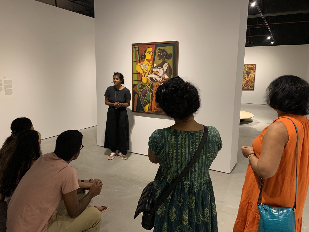 orlandoedw's tweet photo. Fascinating guided tour of @mmcasrilanka by chief curator #sharmini pereira today.
Encounters features works by #Keyt and other artists.
Informative on Sri Lanka’s role in early Non Aligned movement; and the rich, but precarious state of its heritage and biodiversity. https://t.co/gCDlR82K6U