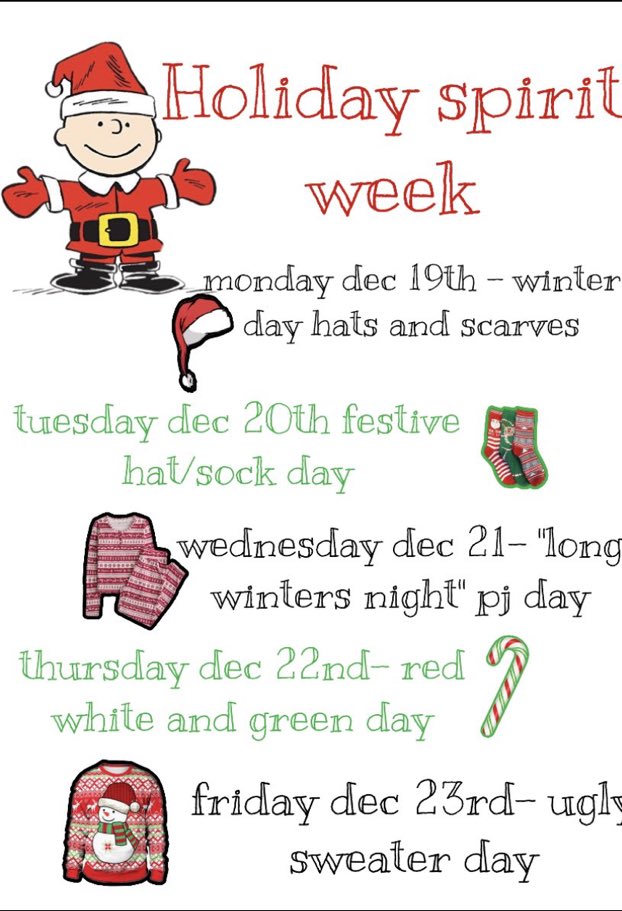 Marisa Chibani (@marisachibani57) on Twitter photo Griffins don’t forget <a href="/AVG_Griffins/">A.V. Graham</a> our Holiday Spirit Week kicks off tomorrow!!! Join in on the fun!!! Griffins don’t forget <a href="/AVG_Griffins/">A.V. Graham</a> our Holiday Spirit Week kicks off tomorrow!!! Join in on the fun!!!