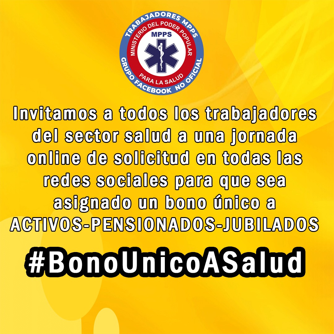 djhectormartin's tweet photo. Unidos todos por un solo fin, nosotros también somos trabajadores públicos y tenemos las mismas carencias o más por ser un sector con tan delicada labor @NicolasMaduro @MagaGutierrezV 
#BonoUnicoASalud https://t.co/ixmRqlqd1g