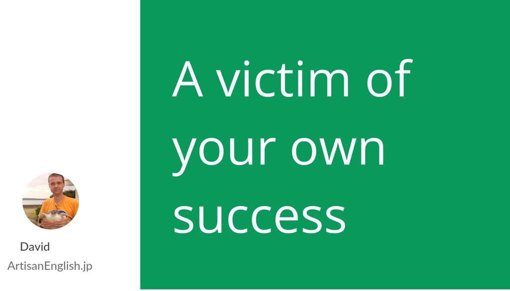 ArtisanEnglish's tweet photo. To be a victim of your own success means you become so successful that it creates problems for you.
Read more 👉 https://t.co/Sul1MOvOaC
#VictimOfYourOwnSuccess #英会話 #EFL #ELL https://t.co/eZz7HwZnHn