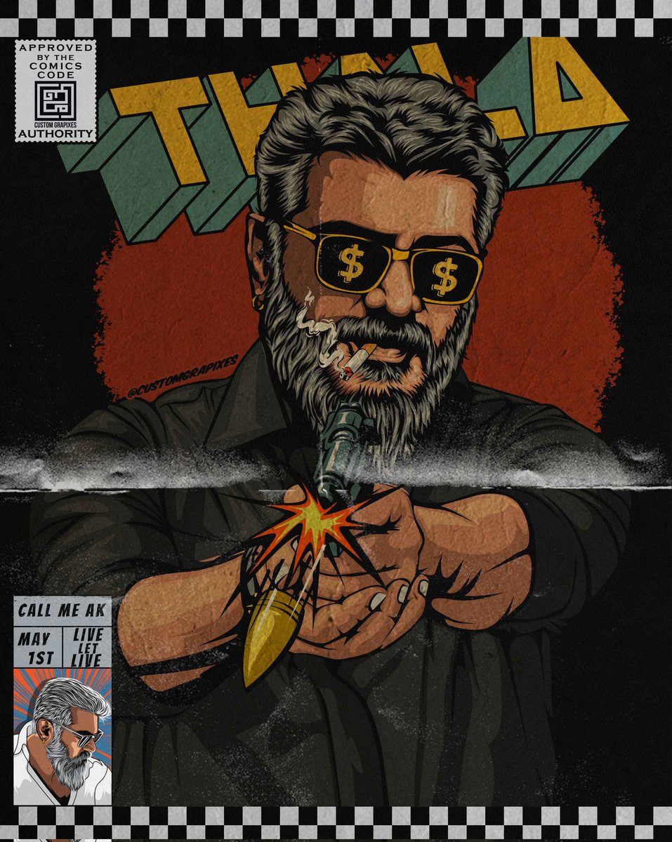customgrapixes's tweet photo. #AjithKumar #ThunivuSecondSingle #NoGutsNoGlory #KasethanKaduvalada https://t.co/DWuSxHYcoy