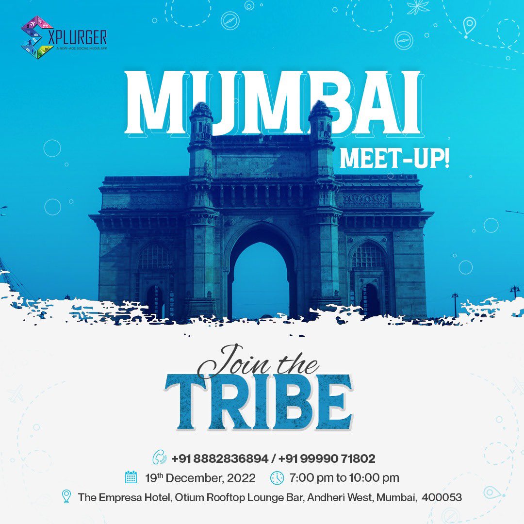 explurger's tweet photo. KASA KAI ❤️🔥MUMBAI!!!
Explurger’s Meet-Up is coming to your city!
Hurry! Get your Entry Passes NOW!🔥
Kyunki #YahaanNahitoSocialNahi
MEET UP ENTRY PASSES🎊
https://t.co/iHu72DyqLg
#Explurger #SonuSood #MadeInIndia
#ExplurgerMeetUpDecember
#ExplurgerInMumbai https://t.co/M6NMVlT23S