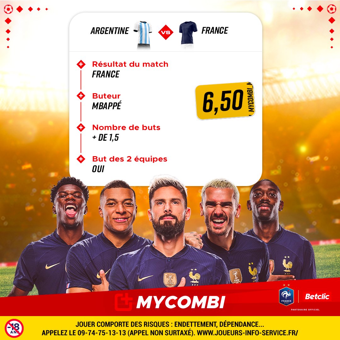 Betclic's tweet image. Vous avez voté ! Voici le MyCombi de la Communauté 🔥

👉 On offre 5x20€ de Freebets dans les RT si ça ne passe pas !