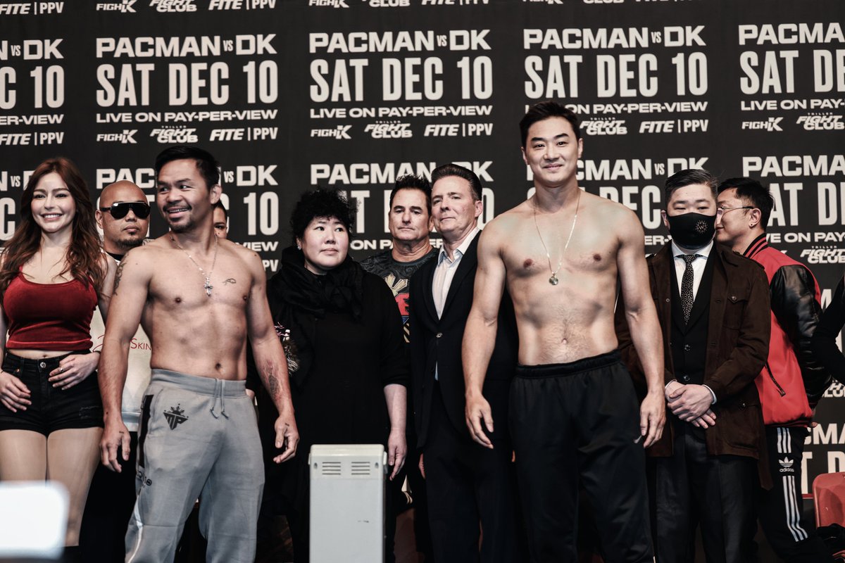 Weigh-in with Manny Pacquiao

Watch on FITE TV : abit.ly/fite
Sponsorship Inquiry▶ contact@dkwcs.com

#PacquiaoYoo #2022boxingevent #boxing #charity #Korea🇰🇷 #Philippines🇵🇭 #fight #martialarts #kickboxing #mma #ufc