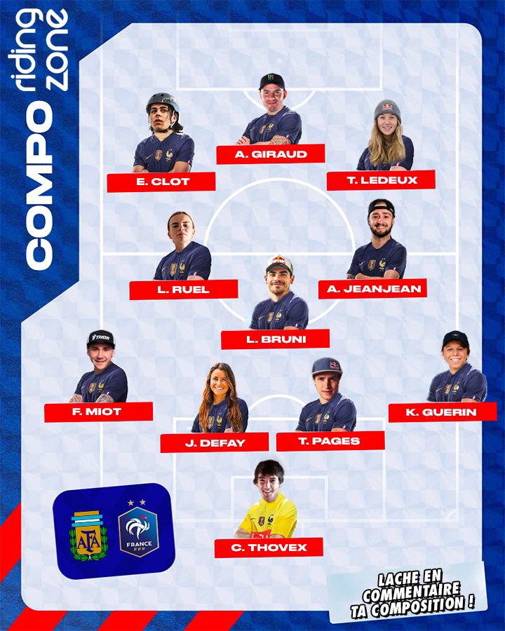 Notre compo si on devait jouer une finale de Coupe du Monde ! 😈

Un changement à faire selon vous ? 👀