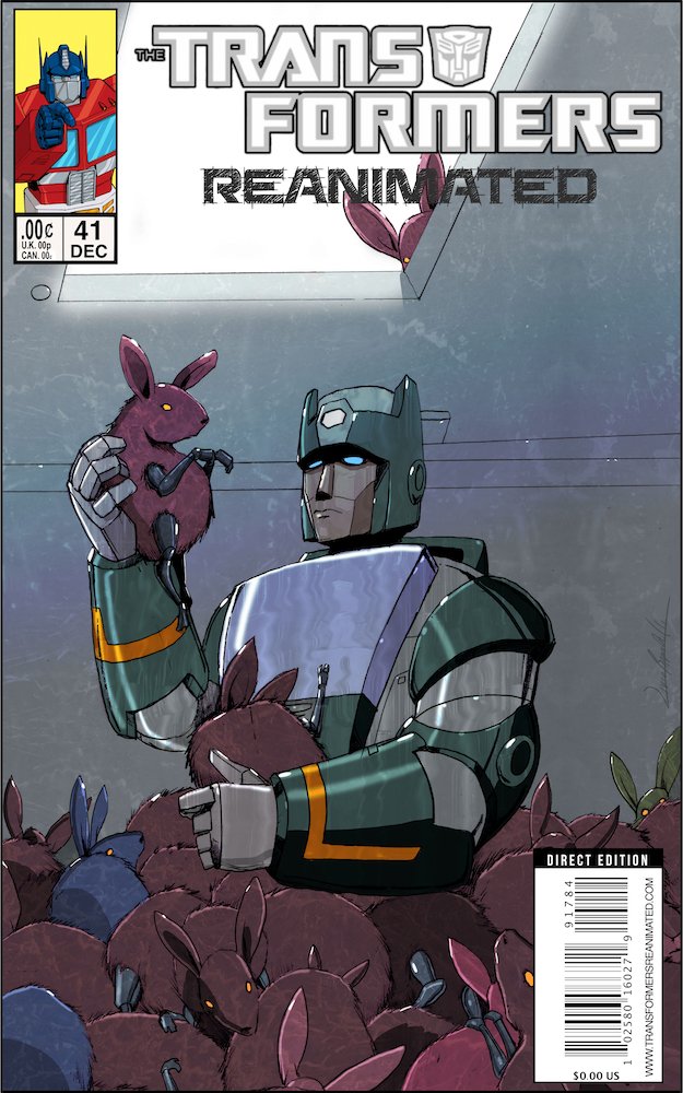 Doesn't the cover for #Transformers: ReAnimated issue 41 - The Problem With Petro-Rabbits, seem familiar? 

Available at TransformersReAnimated.com.

Cover art by @LivioRamondelli 

#TransformersReAnimated #NCBD @RobertKirkman @Skybound #StarTrek