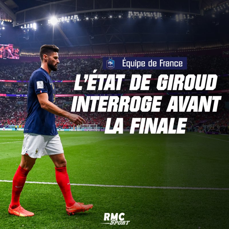 RMCsport's tweet photo. 🇫🇷 Selon nos infos, Giroud a, comme beaucoup de ses partenaires, des petites gênes qui résultent de l'enchaînement des matches depuis le début de la saison. Il n'est pas le seul dans ce cas et ça ne l'empêchera pas de postuler pour une titularisation. @FabriceHawkins