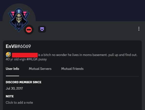 1amMLG's tweet photo. user: 341438458197180417 / EnVii#6069

I couldn't submit a report accordingly being the field to add a message URL is bugged via threats and harassment category https://t.co/AGKc2m3Lz1