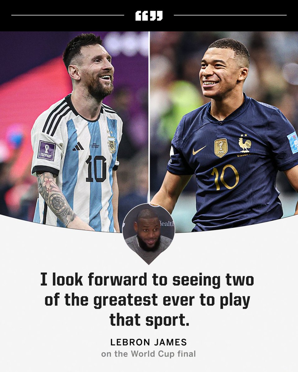 LeBron is ready for Messi vs. Mbappe 🍿