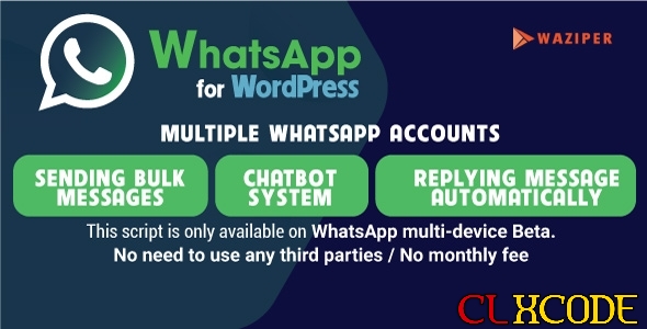 xboterocom's tweet image. Waziper v1.0.3 Nulled - Whatsapp Marketing Tool for WordPress Unlimited Domain bit.ly/35a8kZs #clxcode_sharing #cx_sharing #php_script #apps_mobile #plugins #script_nulled #stackposts #wowonder #clxcode #sharing #wordpress #waziper