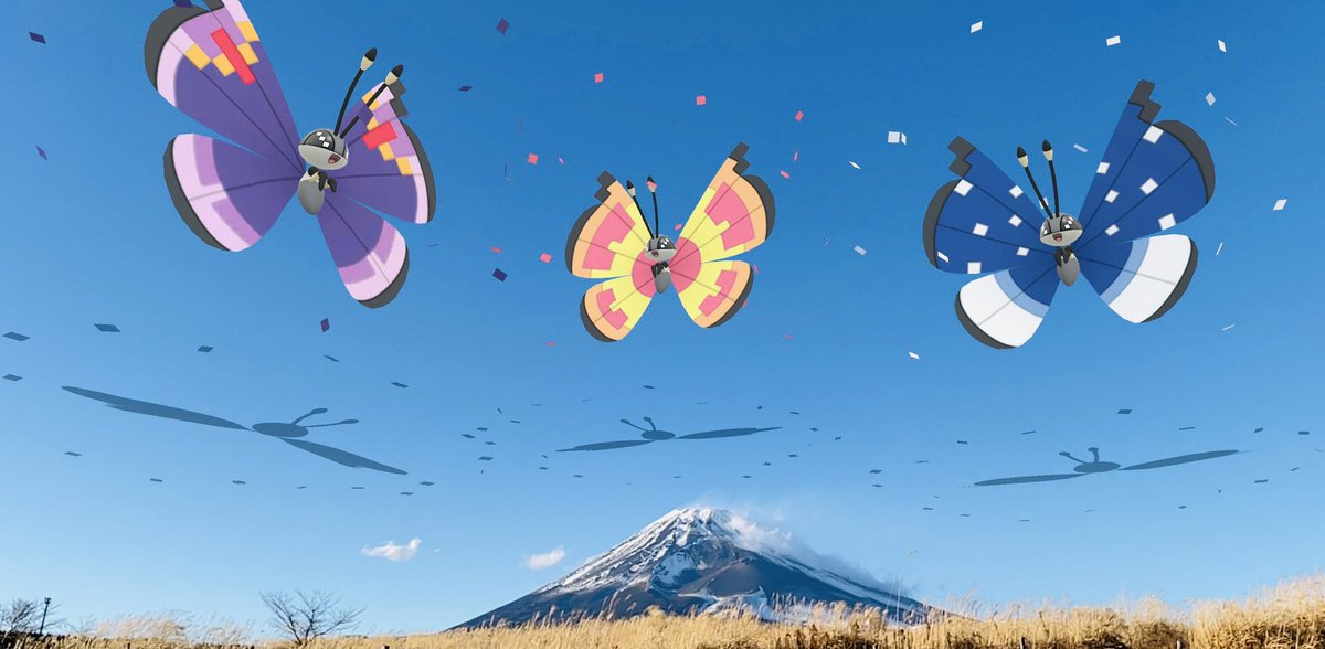 Vivillon Party 🎉🎉🎉

#PokemonGO #GOsnapshot
#静岡県ポケモンGO #裾野市
#ARofTheDay #しぞーかAR女子会