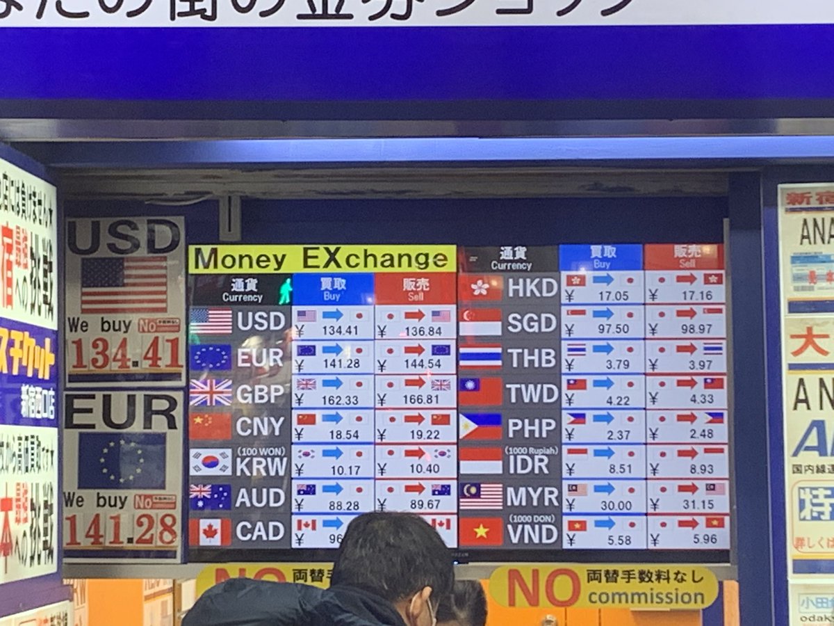 新宿に行ったら、アクセスチケット新宿西口店が台湾ドルのレートがいちばん良かった。今の為替レートは1台湾ドル 4.44円なのに、4.33円で両替できるのはなぜ…。在庫ある限りという感じだったので常には無さそうだが。あと、支店によってレート違う