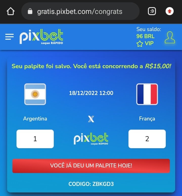 PIXBET GRÁTIS 12 DE GRAÇA POR PALPITE 💸 