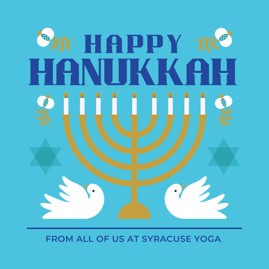 cuseyoga's tweet photo. Happy Hanukkah from all of us at Syracuse Yoga! https://t.co/jMF7DUBWcU