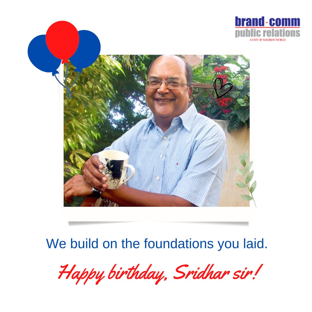 brand_comm's tweet photo. Our journey would not be possible without yours. Your insight, expertise and prowess over branding has inspired a generation of young branding communicators. Here's celebrating 25 years of narrating branding stories together - happy birthday @ramanujamsri sir!
#brandcomm https://t.co/YBCULaeyPZ