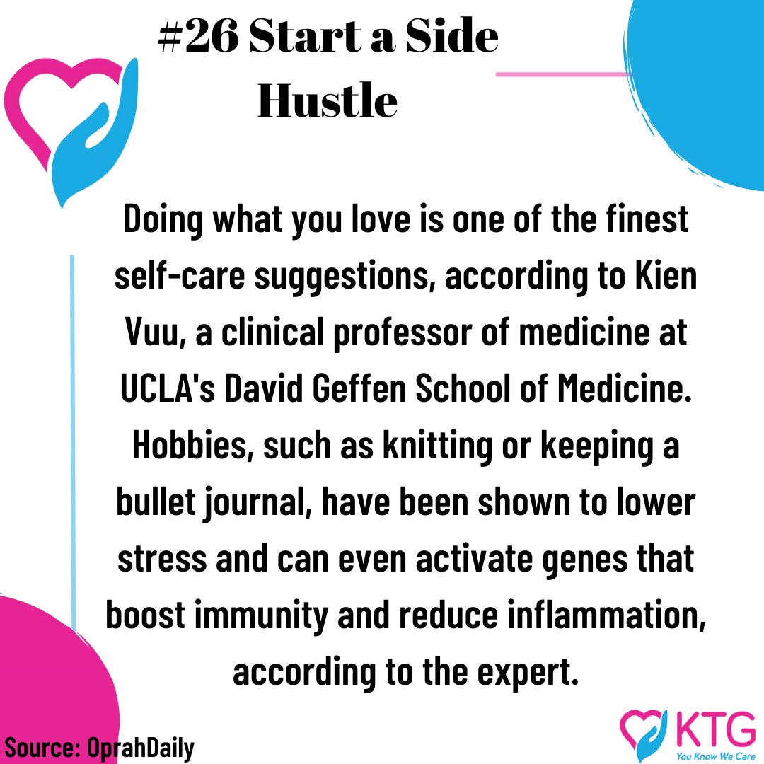 Hobbies or hustle, do something on the side that you enjoy! 

Dancing, baking, crotchet, painting.....what's your pick? 😊

#selfcare #ktgrecruitment #ktg #sunday #selfcaretips
