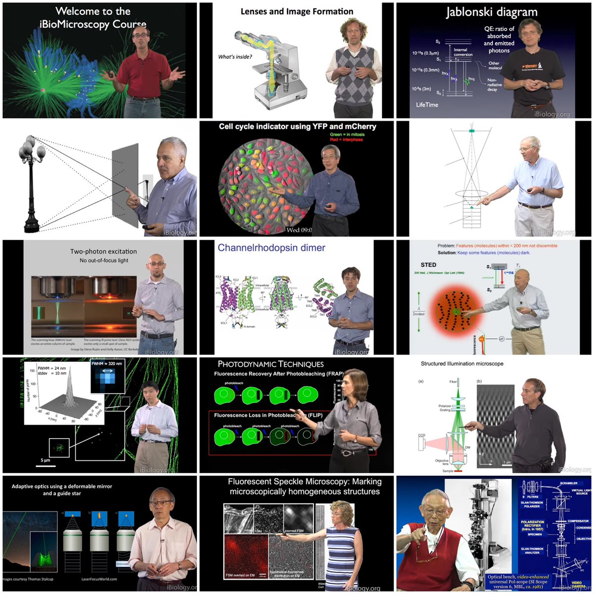 Would you like to learn from some of the best microscopists 🔬 the nuts & bolts of light #microscopy for life science applications? If so, you should check out this free comprehensive @iBiology series 👉 ibiology.org/online-biology…