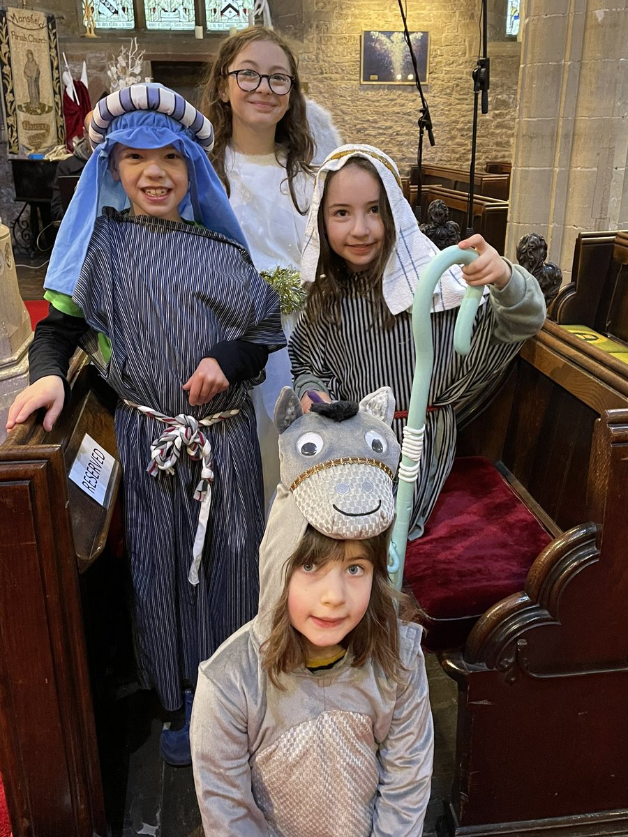 It’s our Nativity at this morning’s Everyone Together service. #advent #nativity #lightoftheworld #mary #joseph #babyJesus