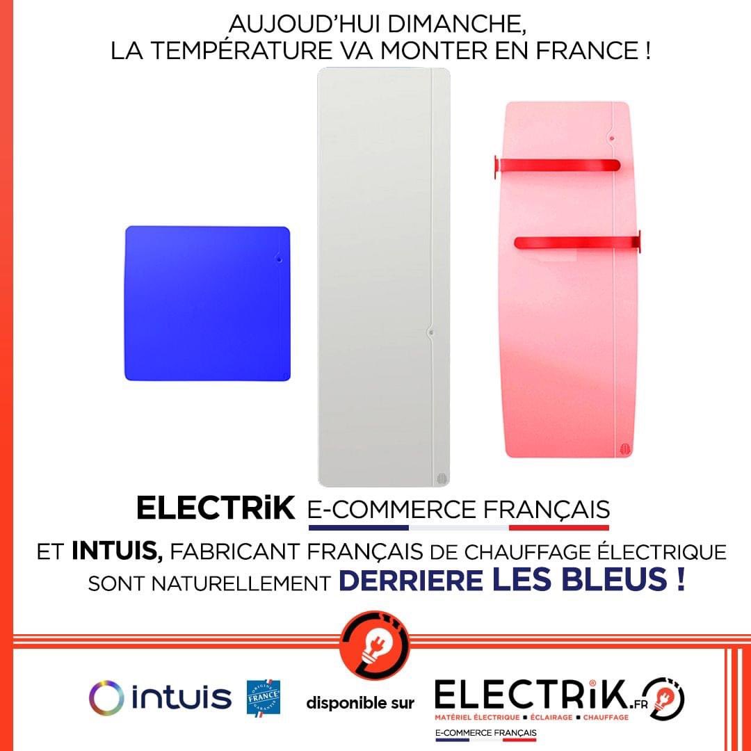 ElectrikFr's tweet photo. Aujourd'hui  la Tc va monter en France 🇫🇷
C'est la #finale pour #LesBleus ⚽️
#ELECTRiK, e-commerce français et #INTUIS fabricant français de chauffage électrique sont naturellement derrière les Bleus !!!
#tousderrierelesbleus🔵⚪🔴🏆⚽ 
 https://t.co/JsNm0Nh7sv
#AllezLesBleus https://t.co/vXNDalg7zx