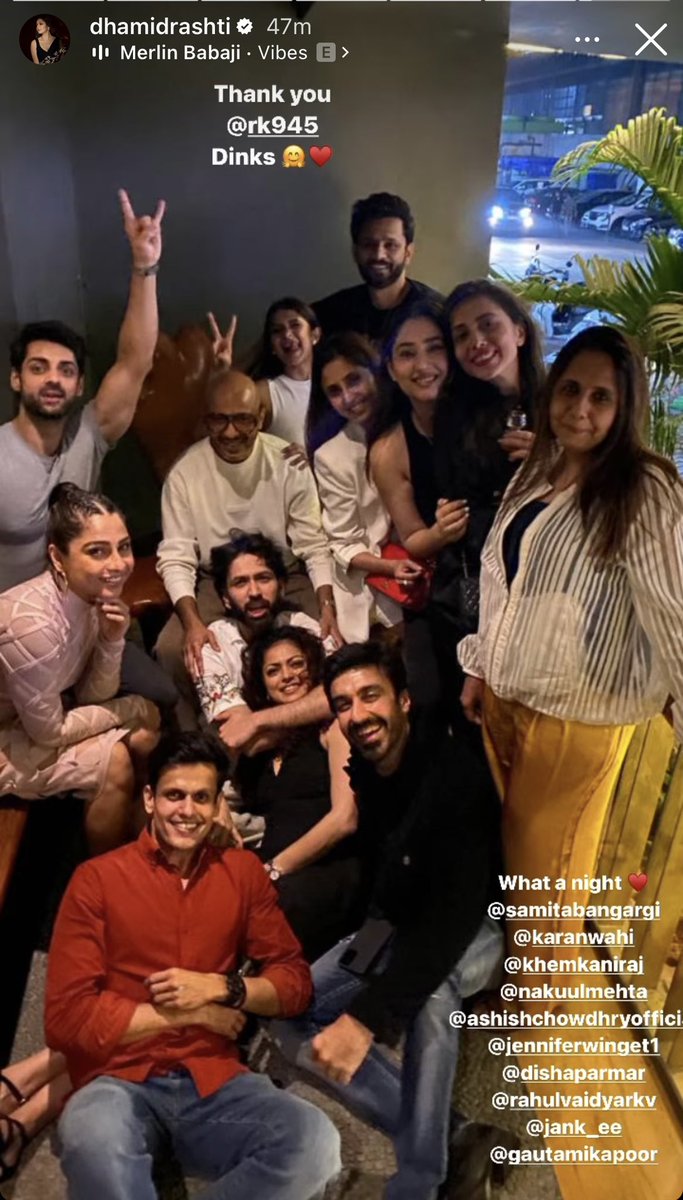 The sweetest pic I see when I lo-Gin 🥂 

Spot your favourite?
Mine is the one right on top, slaying it in black 🖤🧿

#RahulVaidya #RKVians 
#DishaParmar #NakuulMehta #DrashtiDhami #JenniferWinget #KaranWahi #GautamiKapoor #AshishChowdhry