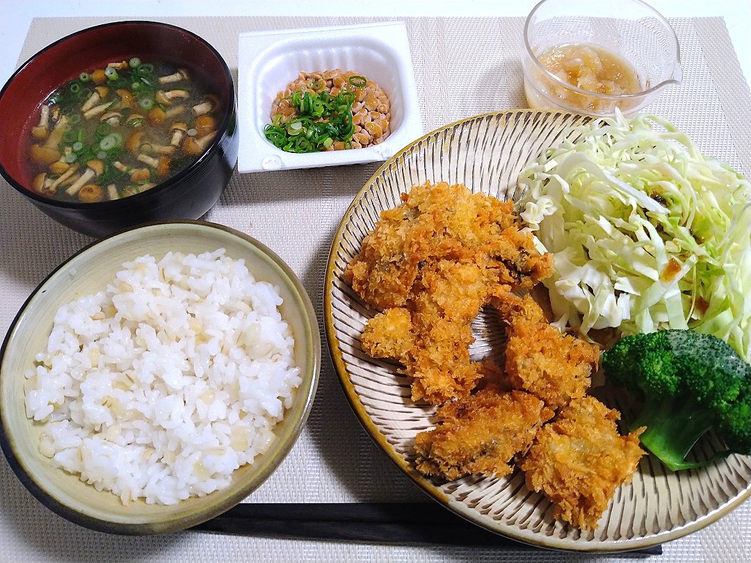 今日はカキフライにしました😊

#おうちごはん𓎩𓌉𓇋