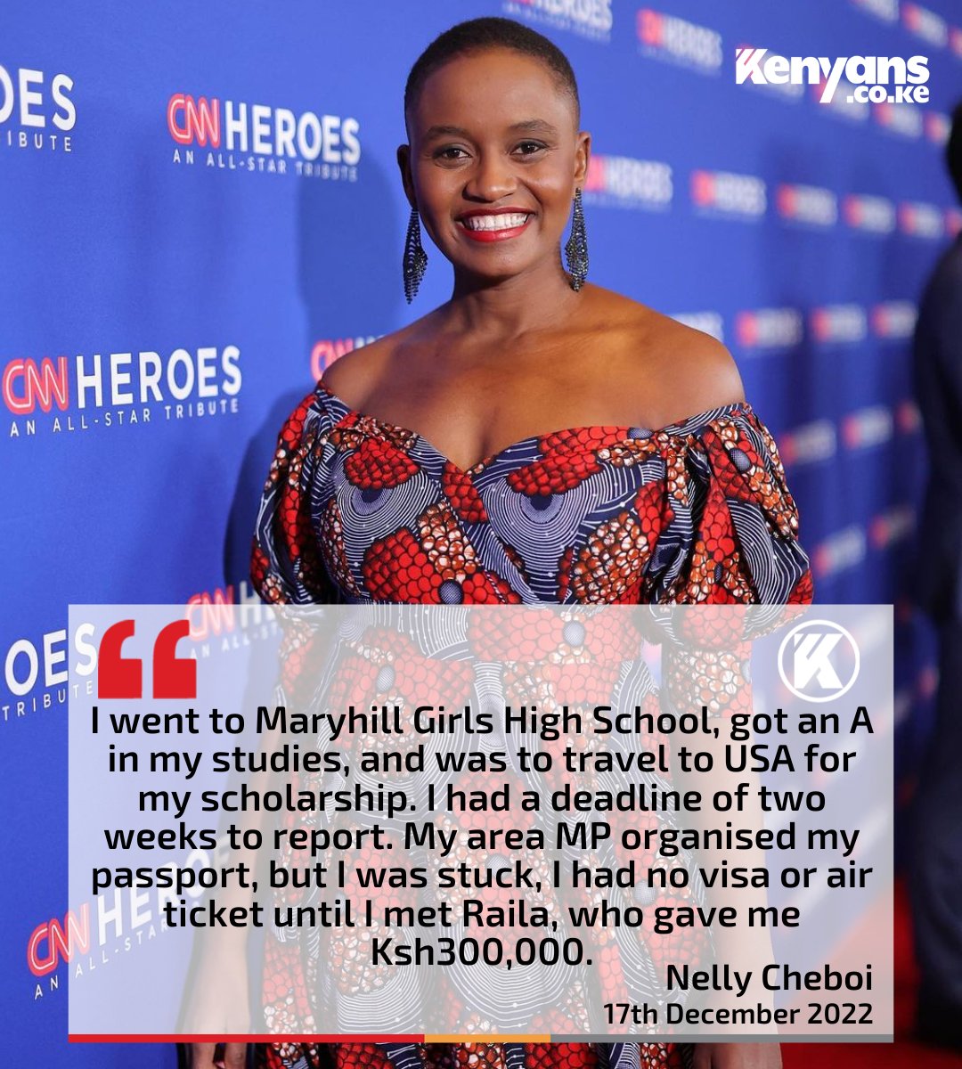 Kenyans's tweet photo. CNN hero Nelly Cheboi reveals Raila gave her Ksh300,000 to facilitate her travel to the US https://t.co/9OSu4DdeZR