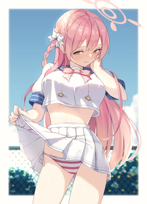 浦和ハナコは下に水着履いて絶対にこういう事をしてくる #ブルアカ 