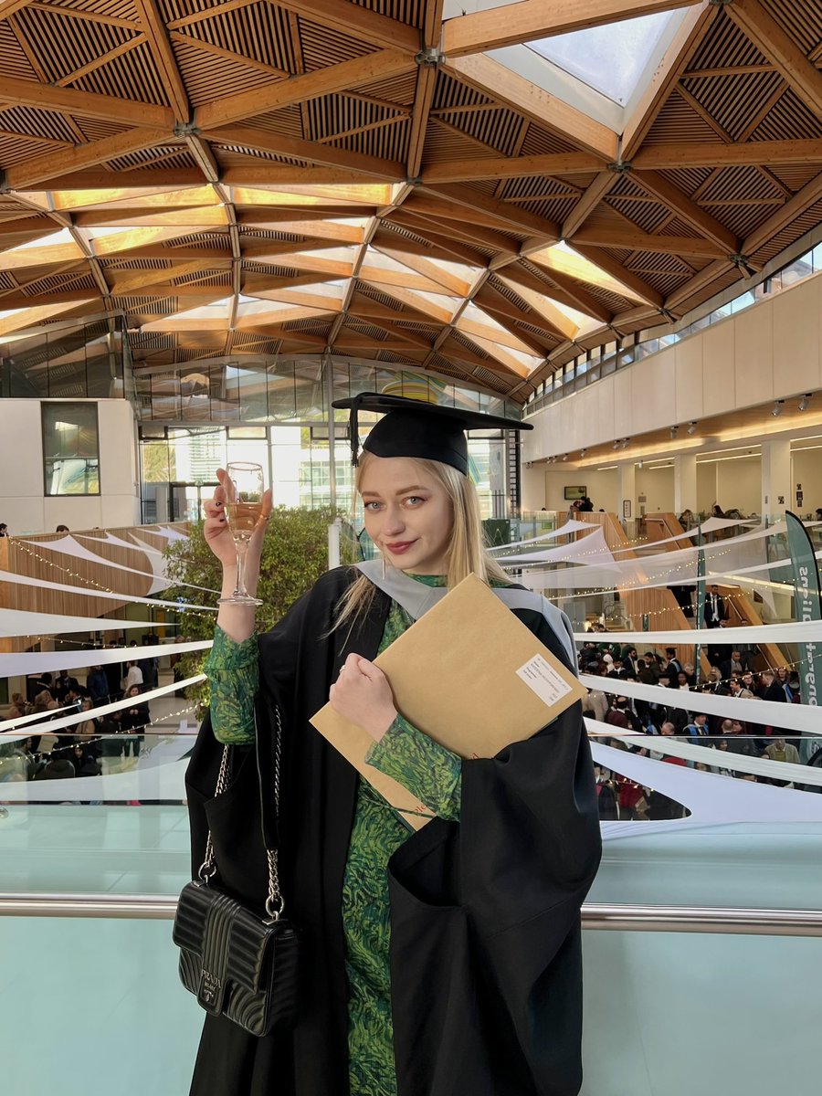 Here is me cheering to my Master’s degree from <a href="/UniofExeter/">University of Exeter</a>