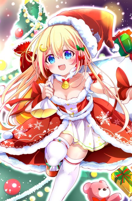 猫渕ういさん(@Nekobuchi_Ui)のクリスマス用イラスト描かせていただきましたー!グッズ展開もあるそうなのでイラスト共々よろしくお願いします…!!(*`∀`)ノ https://t.co/no4PjbwbRJ 