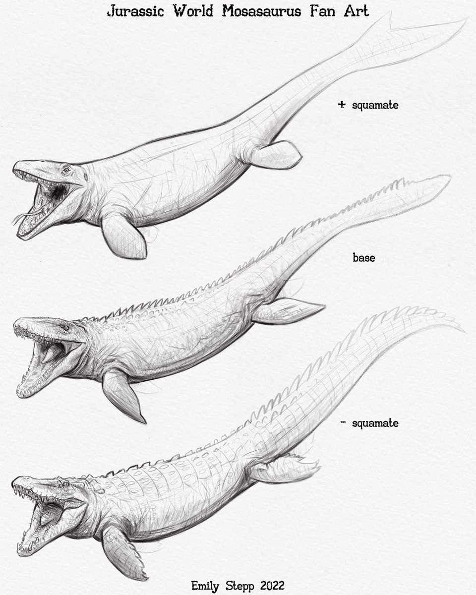 Jurassic World Mosasaurus ± squamate DNA variants.