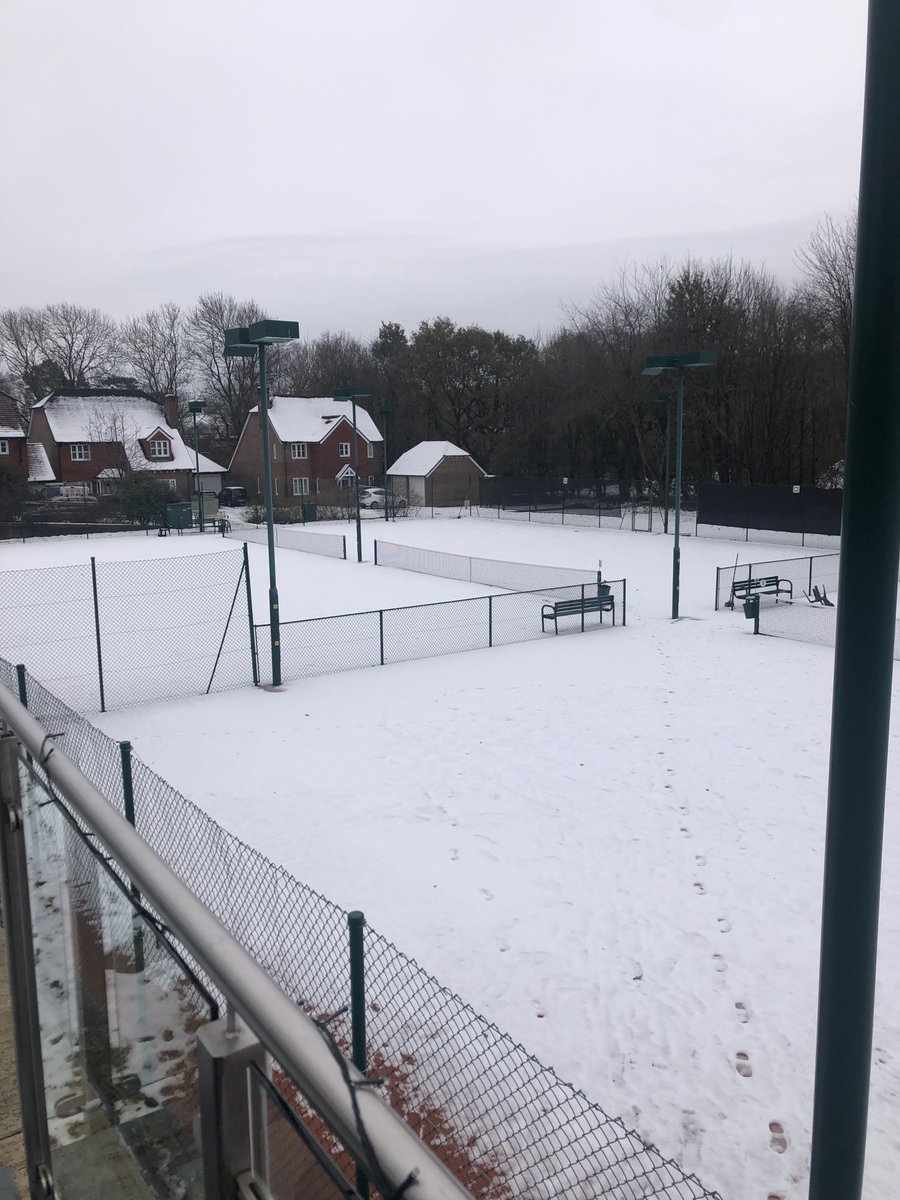 Today at the Weald...  still frozen.  No tennis today.  Try squash or racketball for some indoor activites.  Live from the Weald with Emma Faulkner