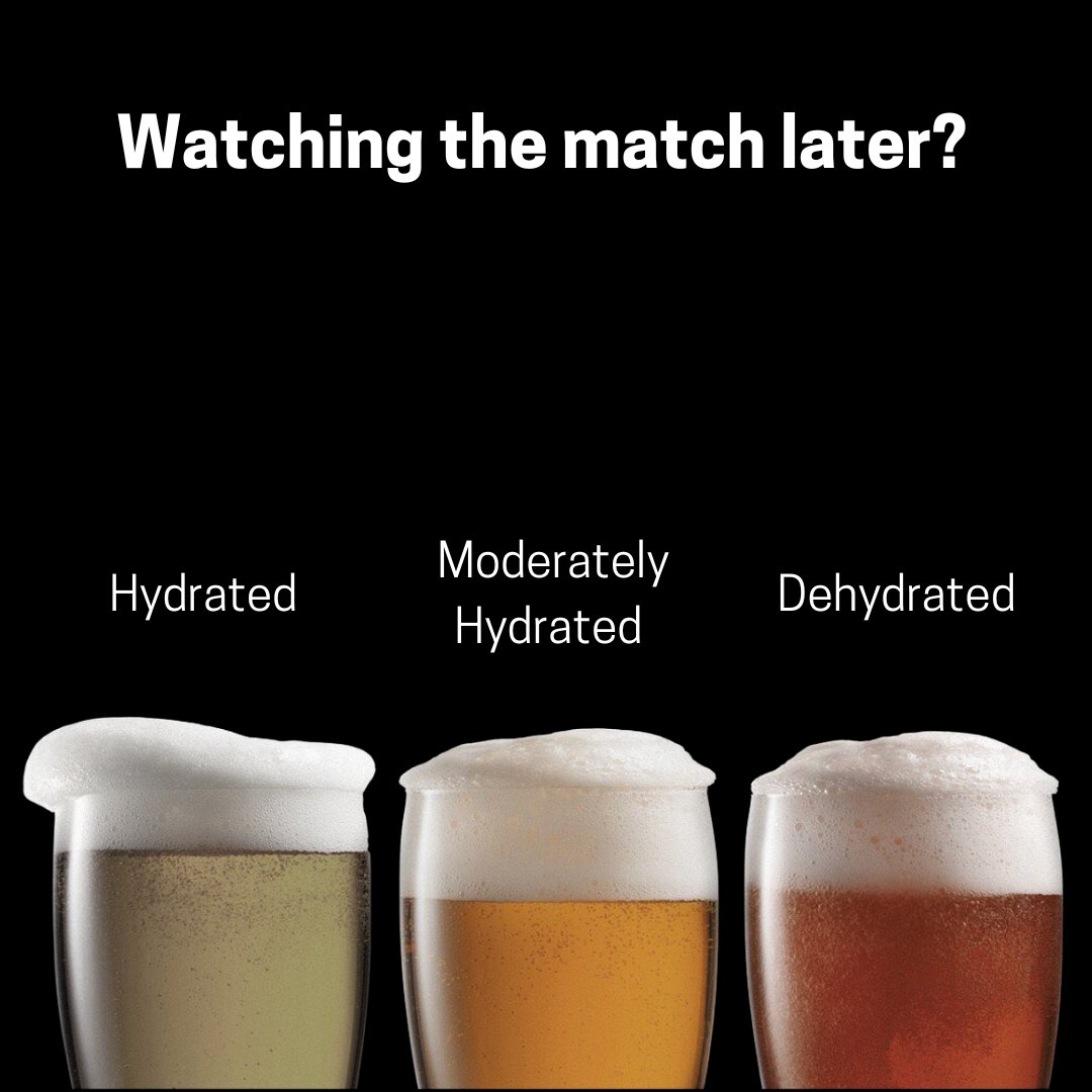 purbeckpharm's tweet photo. Watching the match later? Keep an eye on how much you drink.

You should drink enough water during the day so your pee is a pale clear colour. https://t.co/xsc7EvrJqr