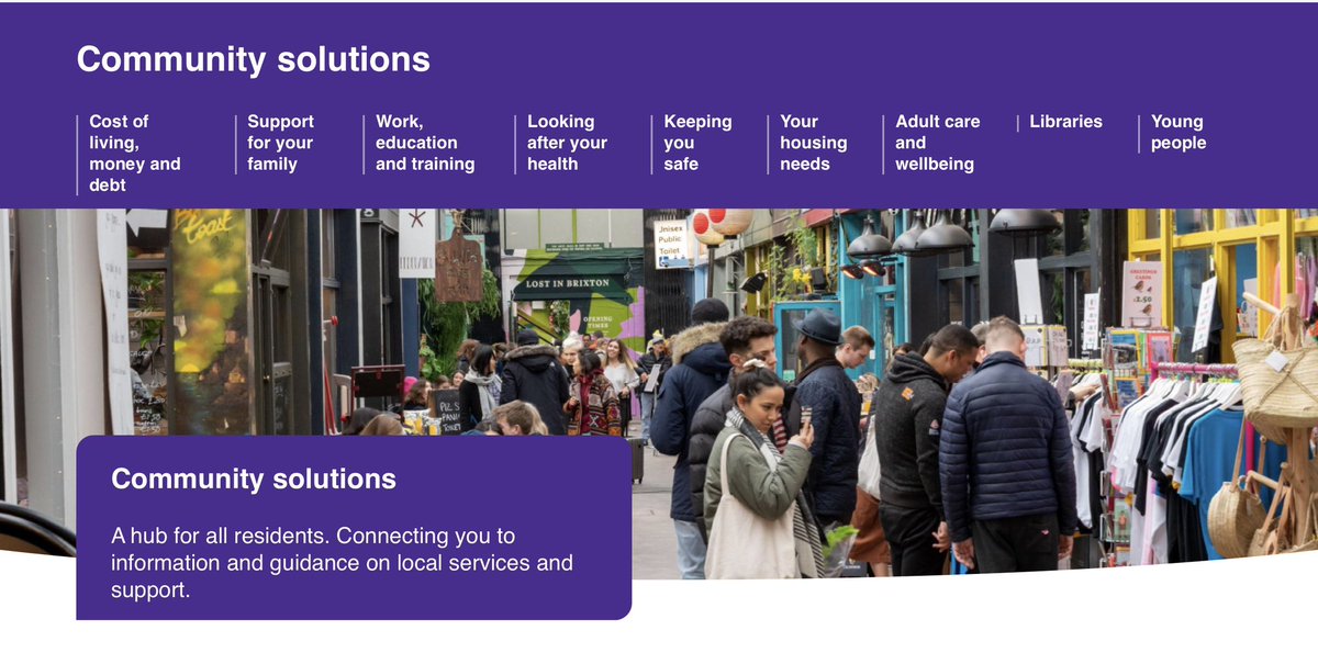 Brilliant to see <a href="/lambeth_council/">Lambeth Council</a> launch a new Community Solutions hub on the website – connecting our residents to important information and guidance on local services and support all in one place lambeth.gov.uk/community-solu…