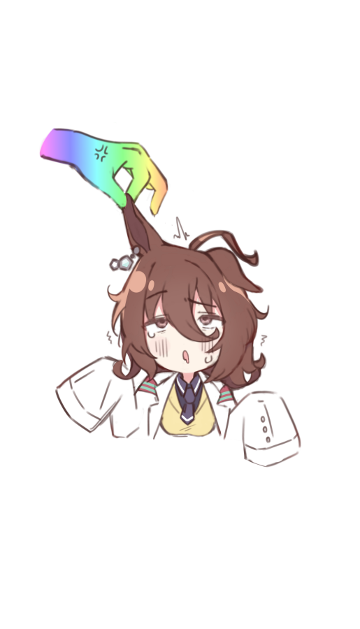 agnes tachyon (umamusume) labcoat 1girl animal ears brown hair horse ears sleeves past wrists sleeves past fingers  illustration images