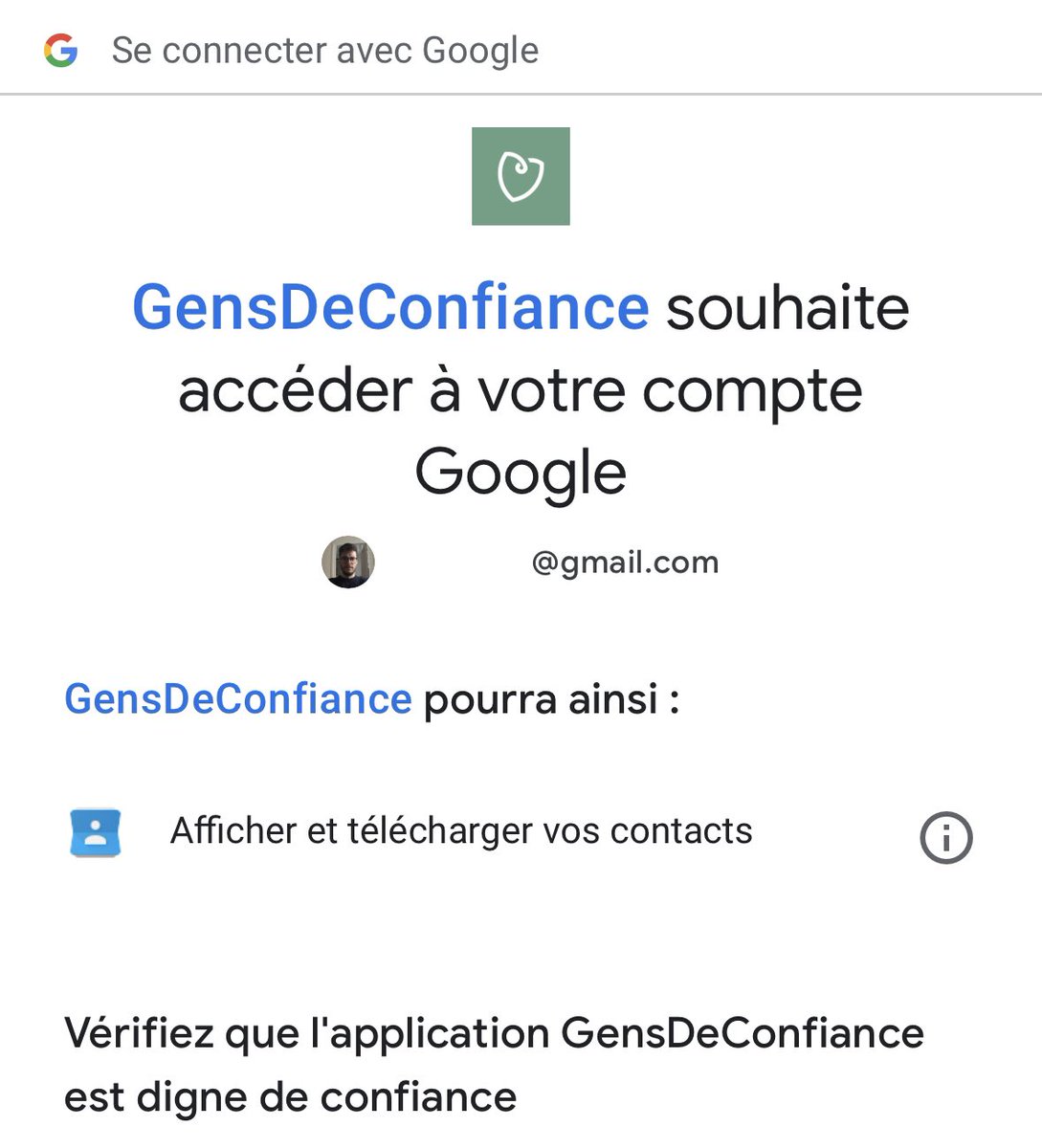 b3nyc's tweet photo. @GensDeConfiance c’est de la #TrustTech ce genre de chose sur le login SSO Google ? https://t.co/bK9UEZblaB