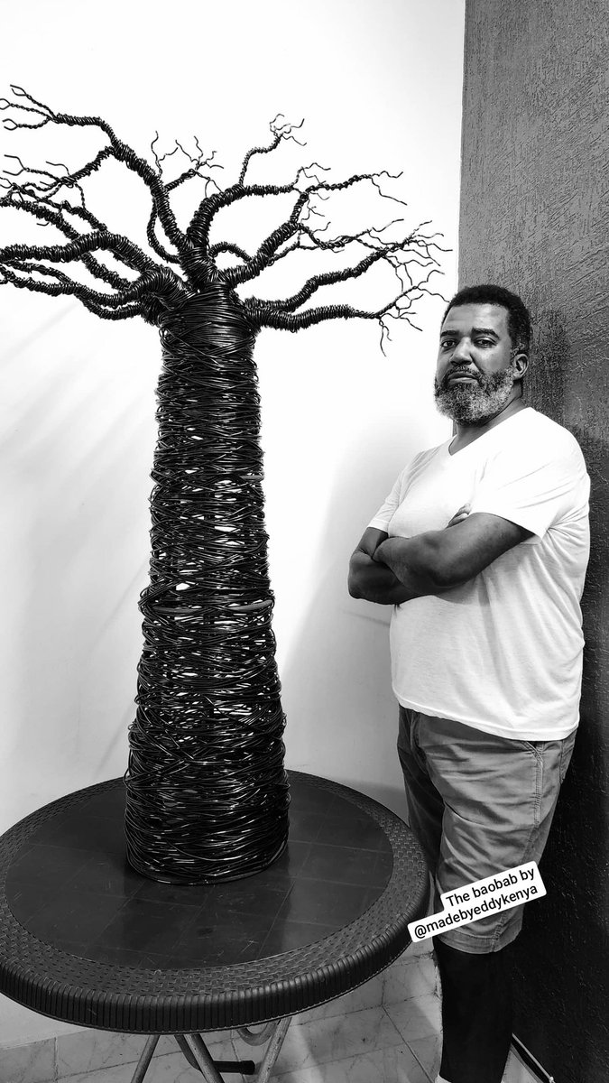 Eddykimani's tweet photo. It was an immense joy making this huge majestic baobab tree sculpture. Headed to be installed at its forever home.
Material - Aluminium Wire
#wiredance #wiretherapy
#handmadekenya #homedecorkenya
#officedecorkenya #wireart
#wiretreesculpture #wirebonsaitree #wiresculpture https://t.co/6rjYSmArXi
