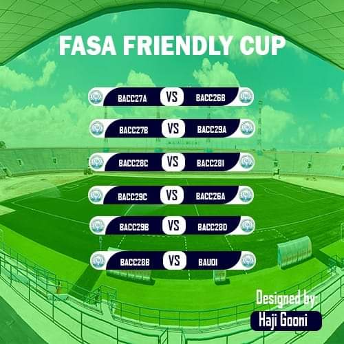 FASA Friendly cup will be on Today Dec 18,2022, At Tanaad Stadium (BACC27A &amp; BACC26B).Facuty  of Accountancy, SIMAD University