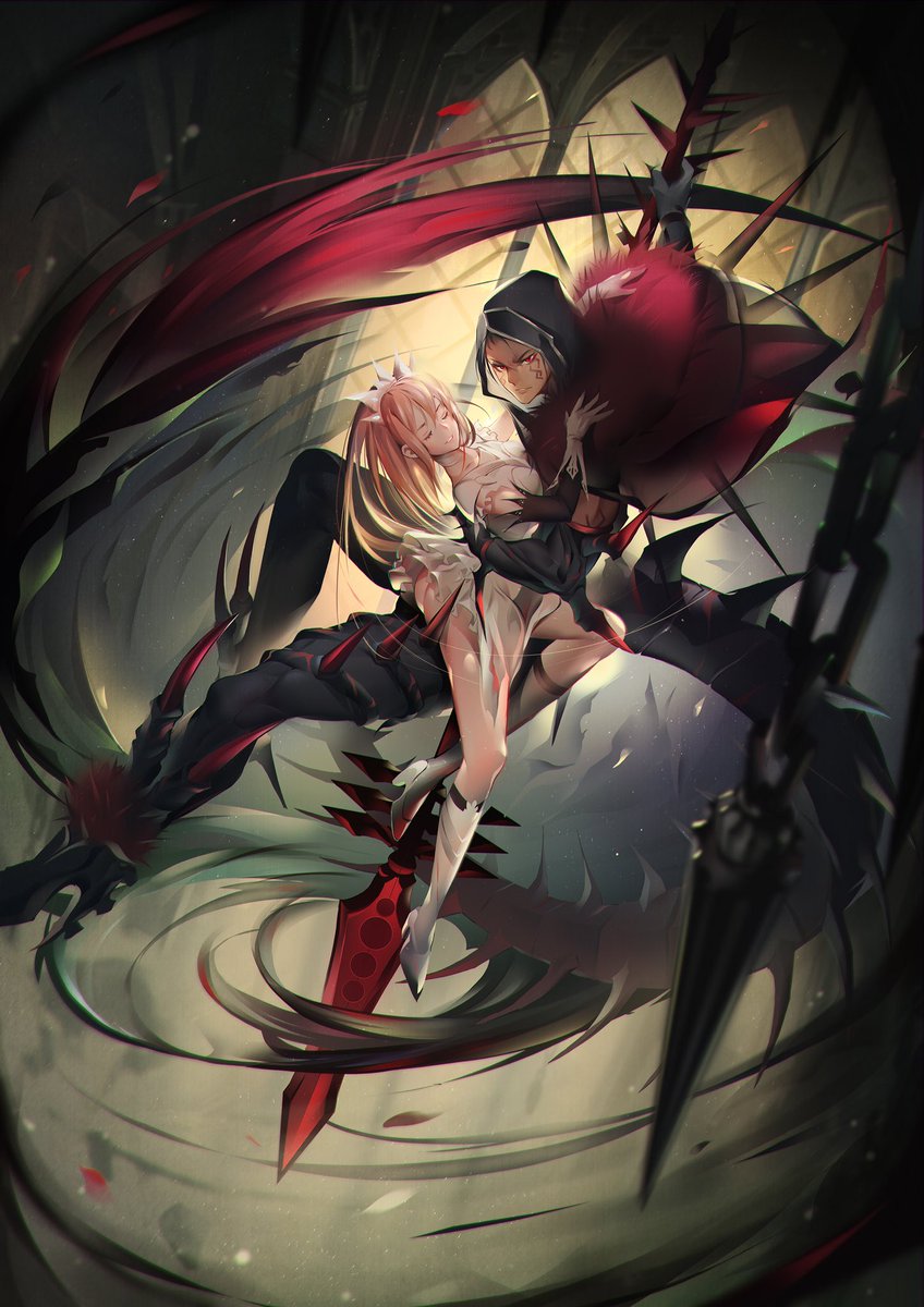 クー・フーリン ,クー・フーリン・オルタ ,メイヴ(Fate) 「#見た人も無言で赤い何かを上げる 」|ジゼロ(zizero)のイラスト