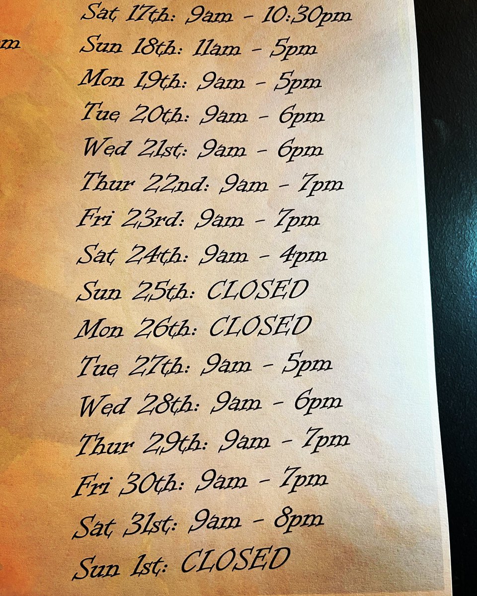 🎄🎅Festive Opening Times 🎉🎉