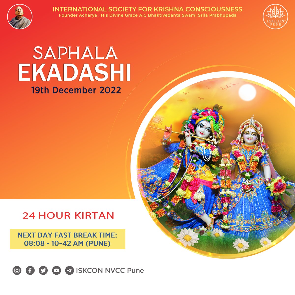 ISKCONPune's tweet photo. #SaphalaEkadashi #SaphalaEkadashi2022 #Ekadashi #fasting #ekadashifasting #dailyupdates #ekadashispecial #ISKCONNVCC #ISKCONPune #ISKCON #nvcc #radhavrindavanchandra #iskcondesiretree #ISKCON #harekrsnatv #Saphala #harekrsnatelevision #radhakrishna #ekadashispecial #ekadashi2022 https://t.co/wuHdBykKvw