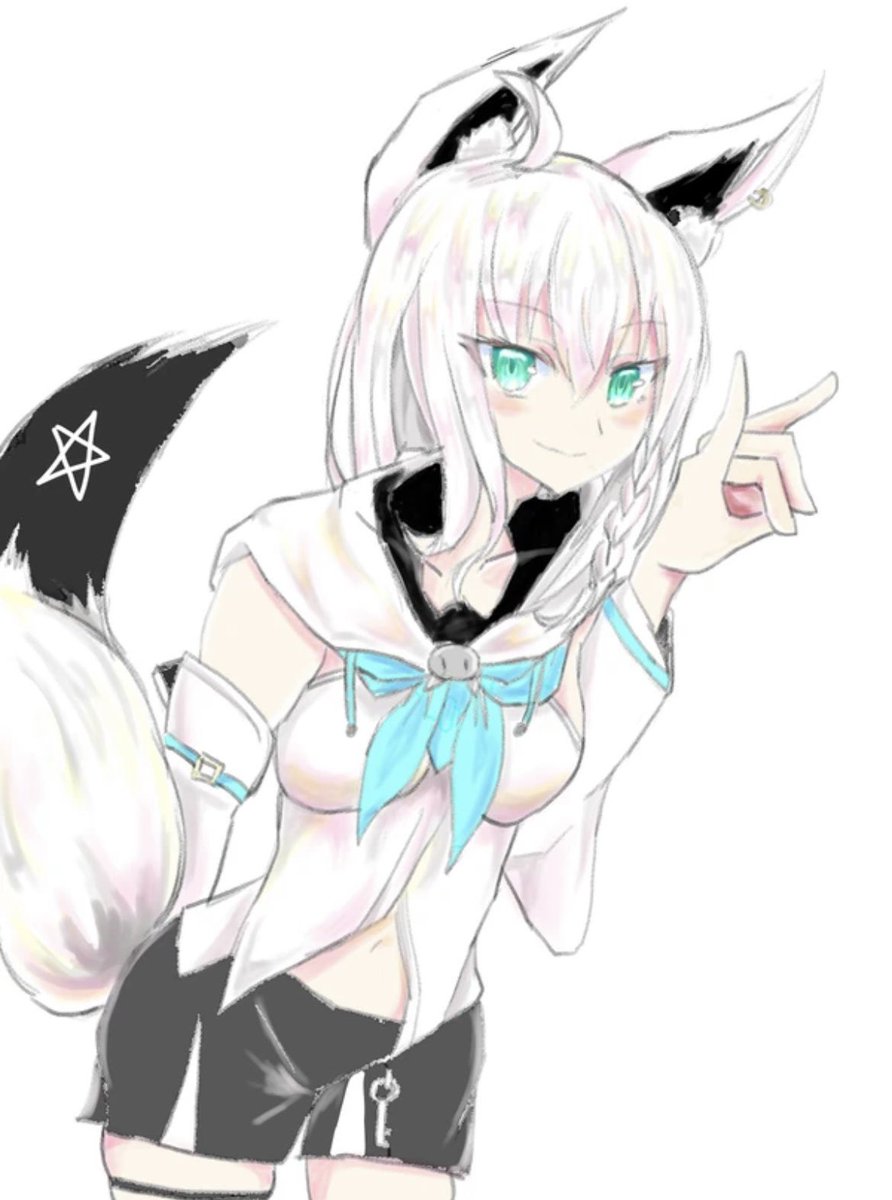 白上フブキ 「#同じキャラで初めて描いたのと最後に描いたのを比較←2019年12月 2022年」|えすけのイラスト