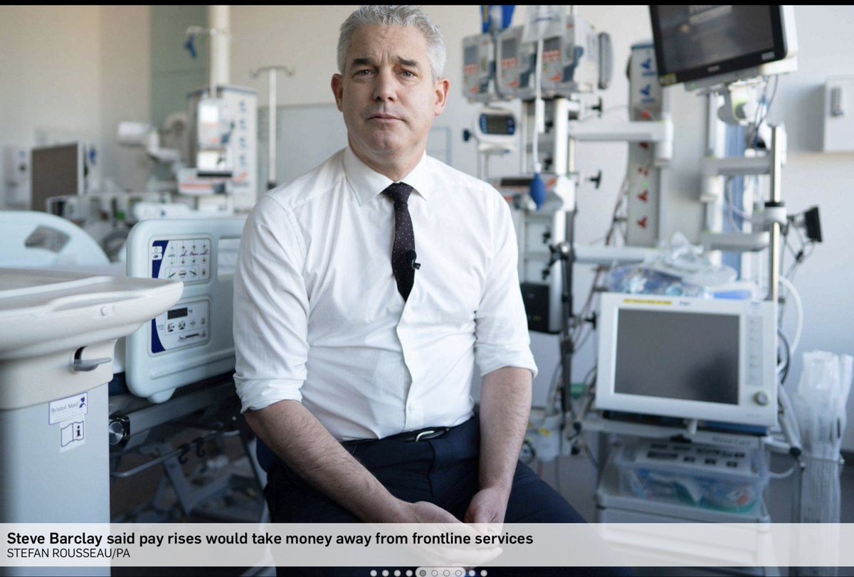 Picture caption; paying staff fairly will take money from frontline services. Only because that’s what *you’ve* decided. *You’re* in power, talk to the chancellor. Write the cheque. You cannot expect Drs, nurses & staff to subsidise the *National* Health Service with their pay