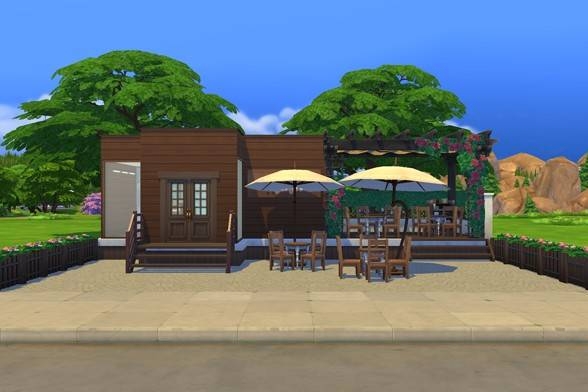 simpunzel's tweet photo. I just shared the Good Chef Bistro Lot on #TheSims4 Gallery! #showusyourbuild #simsrestaurant #sims4 https://t.co/v0bOSZ4dv3