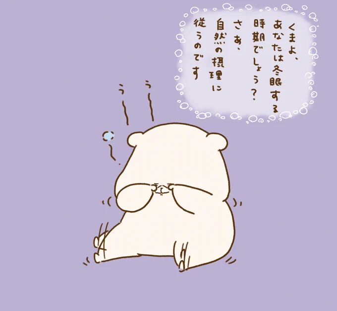 毎年冬眠にあらがうくま 